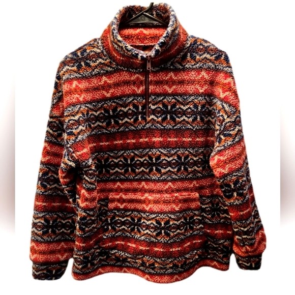 American Eagle Size XS, Sherpa, 1/4 Zip, Multicolor, Pullover, Sweater, Winter - Picture 1 of 8